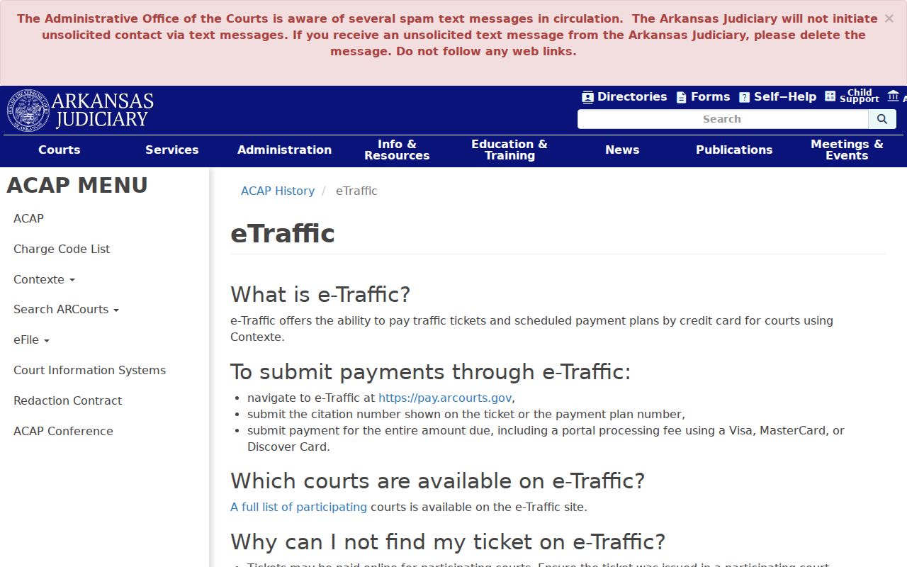 Madison County traffic warrant and failure-to-appear guidance from Arkansas eTraffic