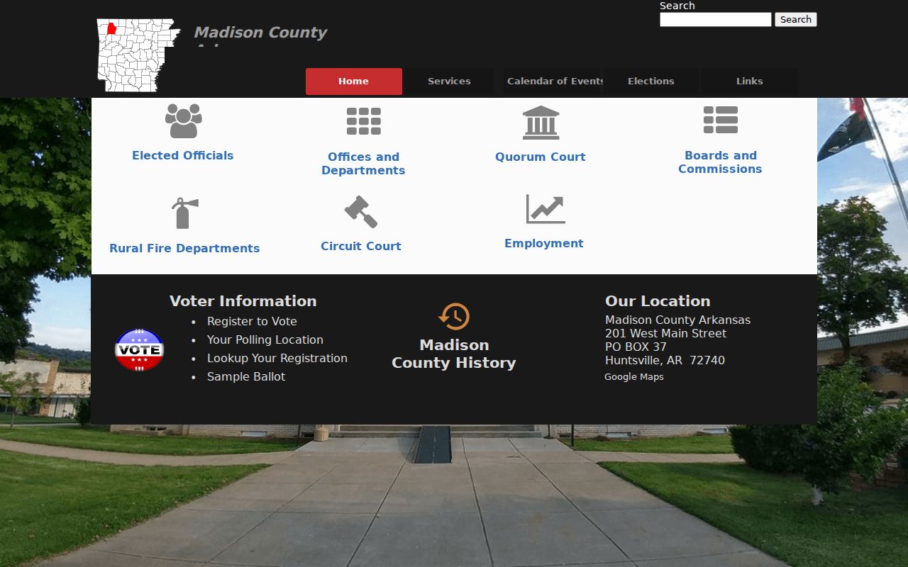 Madison County courthouse context for warrant records
