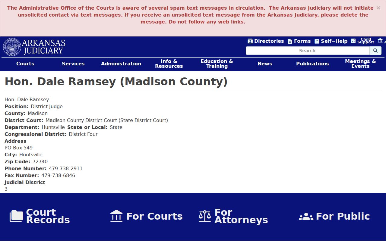 Madison County municipal warrant issuing court profile
